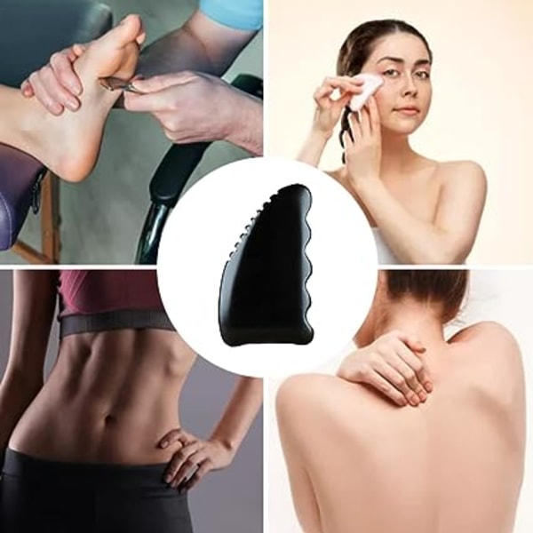 Ansigts- og krops Gua Sha massageværktøj Gua Sha kant traditionelt sten Gua Sha værktøj, ansigts Gua Sha kropsmassageværktøj, blødt Gua Sha massageværktøj