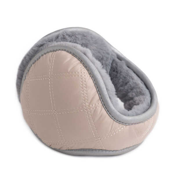 Unisex Varm Stickade Öronmuffar Kasmirs Vinter Utomhus Päls Öronvärmare (dun beige)