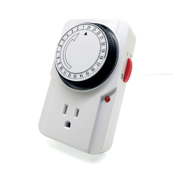 24-timmars segmenttimerbrytare - energibesparande uttagsstandardstorlek - plugin-timeruttagsset - 250V 3-stiftsuttag med programmerbar tidskontroll