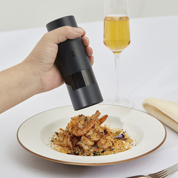 Elektrisk Kvern for Kaffe, Frø, Krydderier, Nøtter, Pepper - Rustfritt Stål Blad, Stille, Moderat Kapasitet for Små Hjem, Kontor og Reise