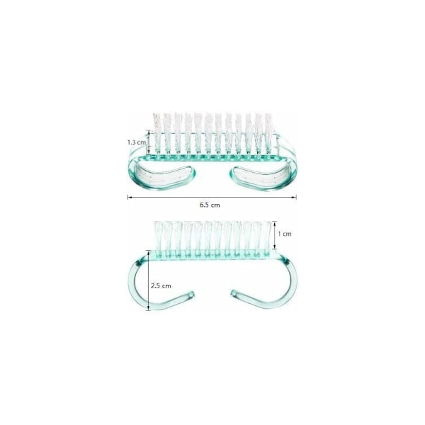 4 stycken nagelborstar med hylsa, rengöringsborste för naglar, 6,6 x 1,3 x 3,6 cm (röd, grön, rosa, lila/blå, grön, rosa, lila)