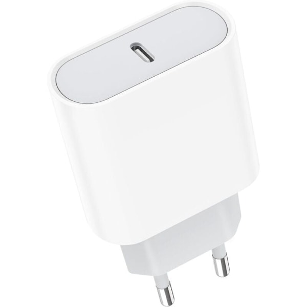 USB C Lader, 20W Hurtigladeplugg, Egnet for iPhone 16/16 Pro/16 Pro Max/16 Plus/15/14/13/12/11/SE 2020/X/XS, Pad Pro, Airpods, Galaxy, Pixel,