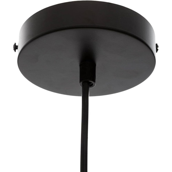 Sort ledningspendel - metal D25 cm