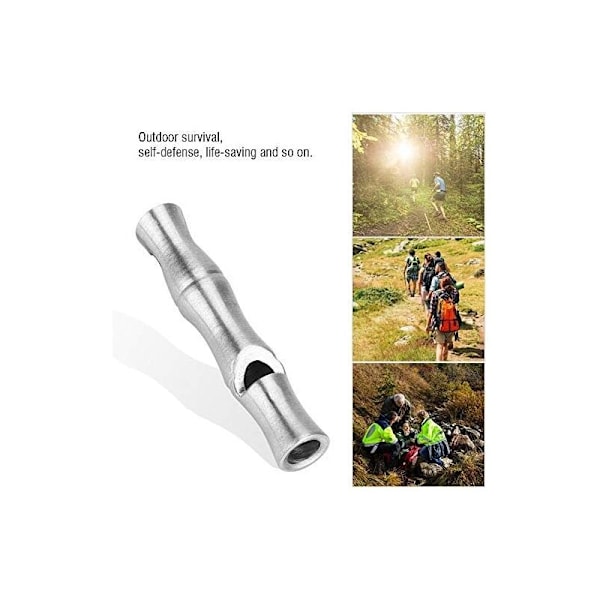 Utomhus överlevnads visselpipa den starkaste nödsignalen Säkerhetsvisselpipa i portabel aluminiumlegering för träning av vandring och camping