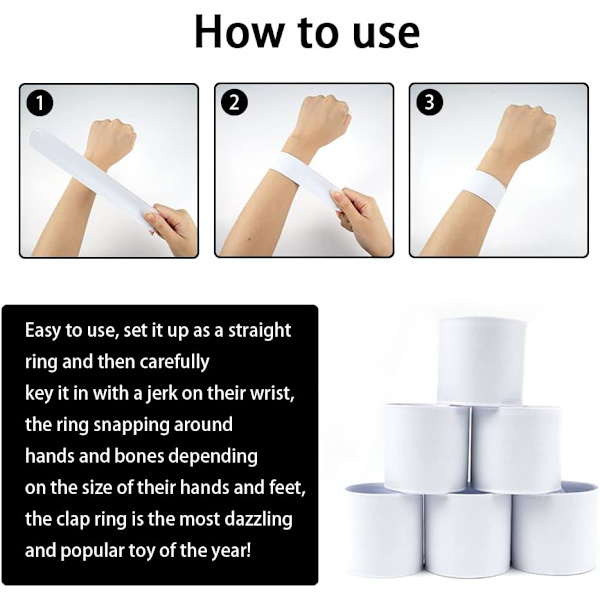 12 St Blanka Armband för DIY Barnidentifiering, Slap Bands Personliga för att Återlämna Försvunnet Barn