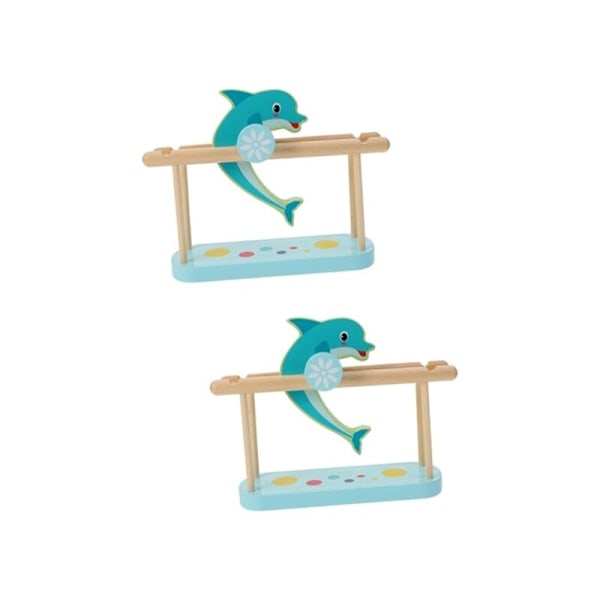 2 Delfin Trä Delfin Bit Cartoon Leksak Leksaksdelfin Leksak Tidig Pedagogisk Leksak Fritid Dekompressionsleksak