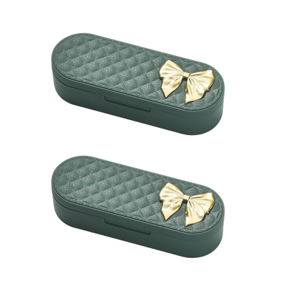 2 Pack Portable Pocket Pill Box Dispenser, Fuktbeständig Sma