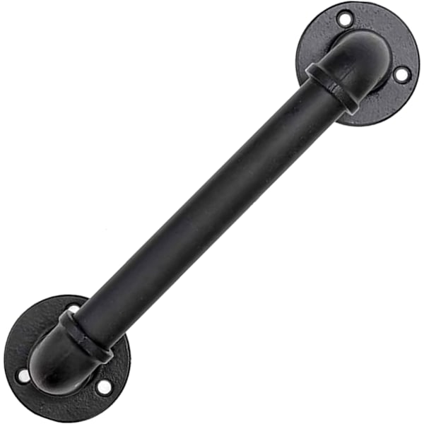 Ledstång, 30 cm svart trappräcke, trappräcke, industriell vind järnrör retro skyddsräcke trappräcke, för trappor, väggar, loft, hall