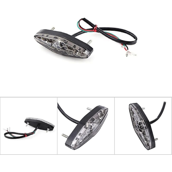 Takavalo Derbi Sendaan, jossa jarruvalo moottoripyörään, 12V 15 LED moottoripyörän jarruvalo takana, takavalo ATV Dirt Bike Universal Smoking Fi