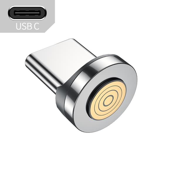 3-pack (3 Micro USB-spetsar) Micro USB-adaptrar - Magnetiska spetsar Magnetiskt huvud för magnetisk laddningskabel - Dammplugg för mobiltelefon