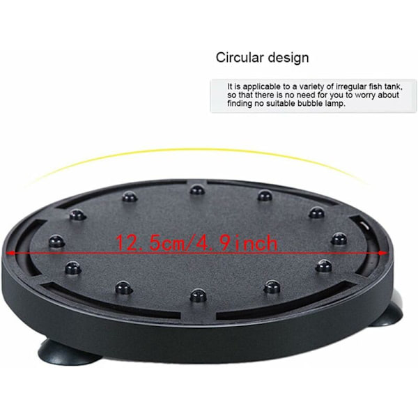 12 Multicolor RGB LED LED Akvarium Undervandslys Nat Nat Hav / Multicolor Akvarium Luftsten Disk, Rund Akvarium Barboist med Automatisk Farve