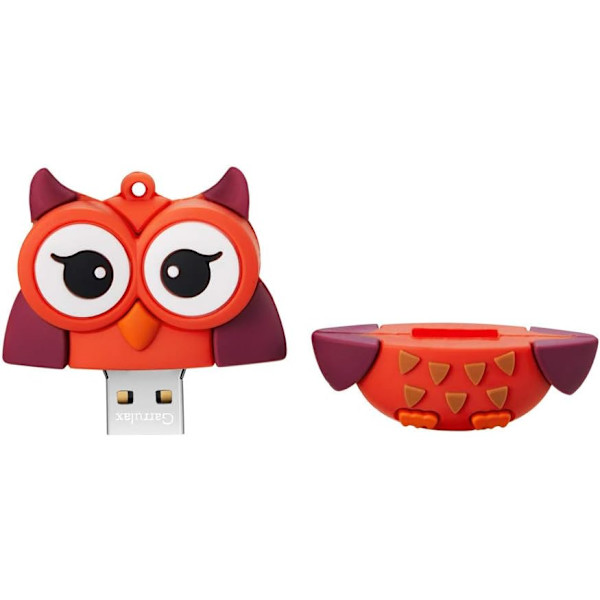 Plast tecknad U-disk PVC plast tecknad U-disk mode djur flash-enhet 128GB (uggla)