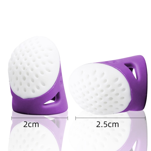 Blå 3 st mjuka halkfria fingerborgar hushållssömnad diy verktygsskydd quilting hantverkstillbehör medium stor fingerborg sömnad