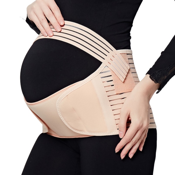 Pleie Gravidbelte for korsrygg og magestøtte (størrelse L, beige)Bomull - Støtte for gravide Gravidbelte for mage og rygg