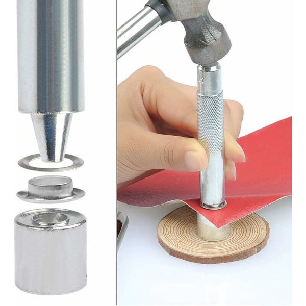 Øjesæt til presenning 12mm metaløjer Øjer med værktøj Øje, til presenning, bagage, læder, mønsterbog, mærke, sko