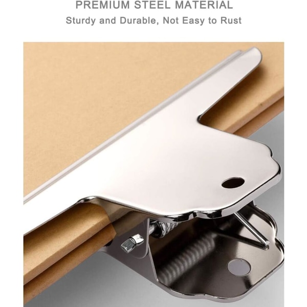 4 tum Bulldog-klämma, 10-pack rostfritt stål mappklämma silver bindeklämmor