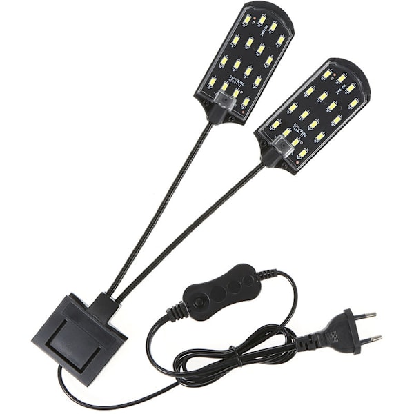 AC220V 10W 36 LED Dobbelt Endet Akvarielys, Fleksibel, Hvid