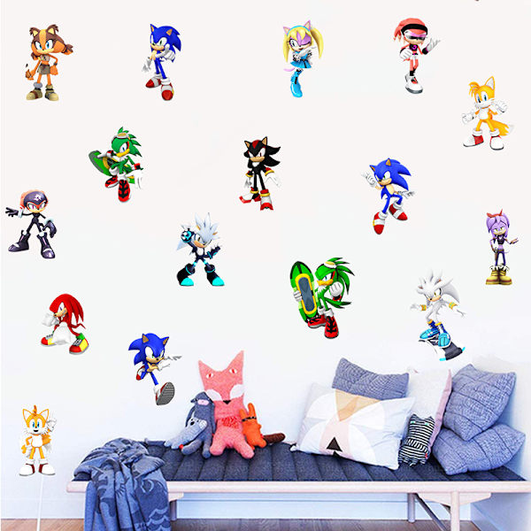Sonic the Hedgehog -seinätarra, irrotettava ja liimattava