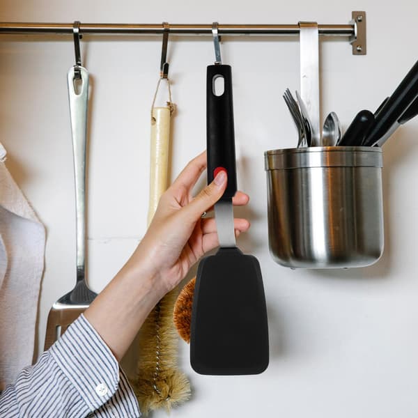2-delad silikonspatel, flexibel vändbar köksspatel, non-stick stekspade, reptålig spatelset