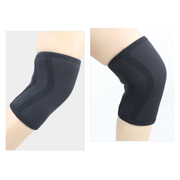 （M） 1 st Ärmar: Kompressionsknäskydd för premiumstöd och skydd, i 5 mm neopren. Tyngdlyftning, crossfit, styrkelyft, knäböj, löpning a