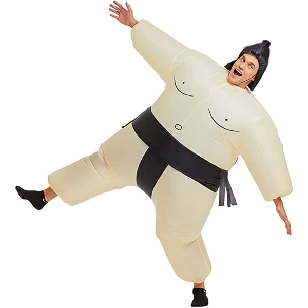 Oppblåsbar Sumo Wrestler Costume Dress Unisex Blow up Party Fat Su