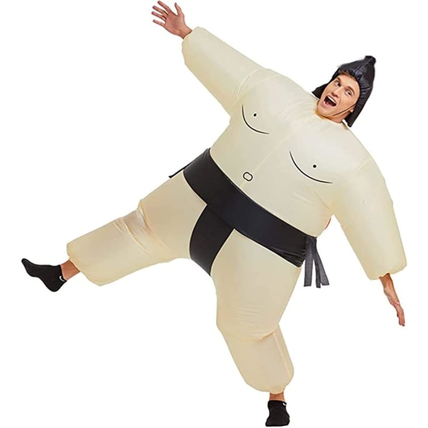 Oppustelig Sumo Wrestler Costume Suit Unisex Blow up Party Fat Su