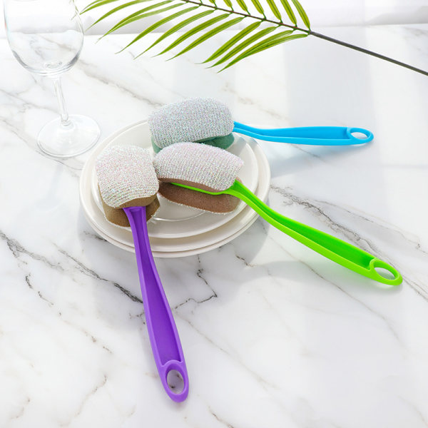 3 stykker børster med lang skaft for rengjøring av kjøkkenutstyr og verktøy for rengjøring av kopper