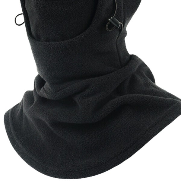 Fleece Balaclava Skidmask - Vintermask för män och kvinnor - Mask för extrem kyla Skidkläder Svart