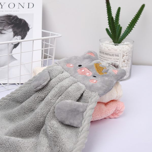 3 st barn handdukar söta djur handduk absorberande snabb torkning mikrofiber handdukar med hängande ögla för kök och badrum