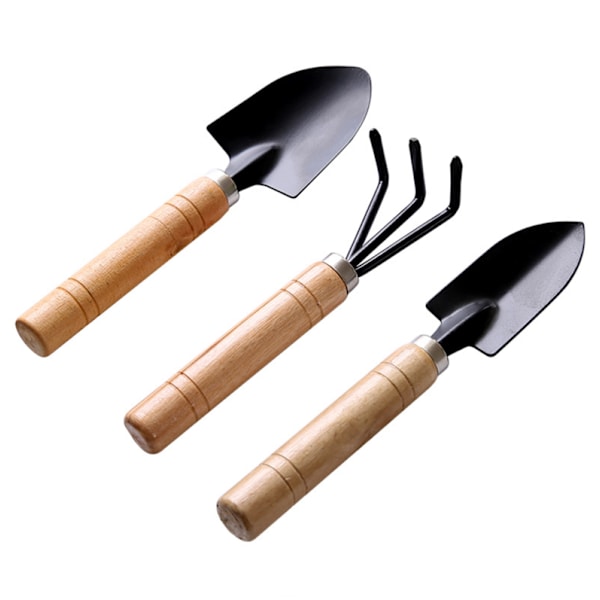 Mini hagearbeid tredelt hage liten spade graving jord hagearbeid planting blomst og grønnsak verktøysett forsyninger