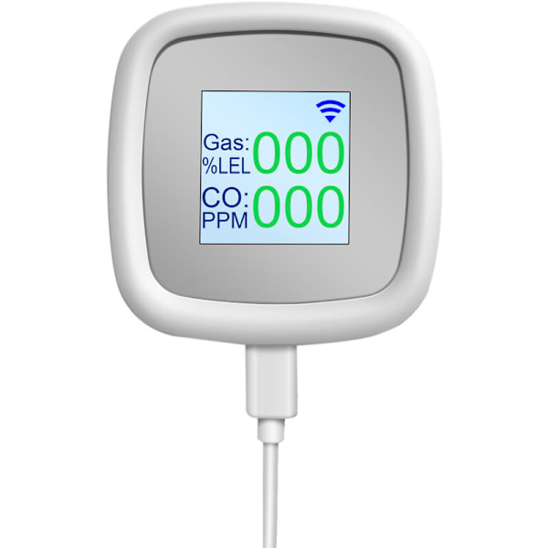 WiFi Kampgas Alarm Digital Kampgas Detektionsinstrument Intelligens Tester Intelligent Luftkvalitetsdetektor Med Lyd
