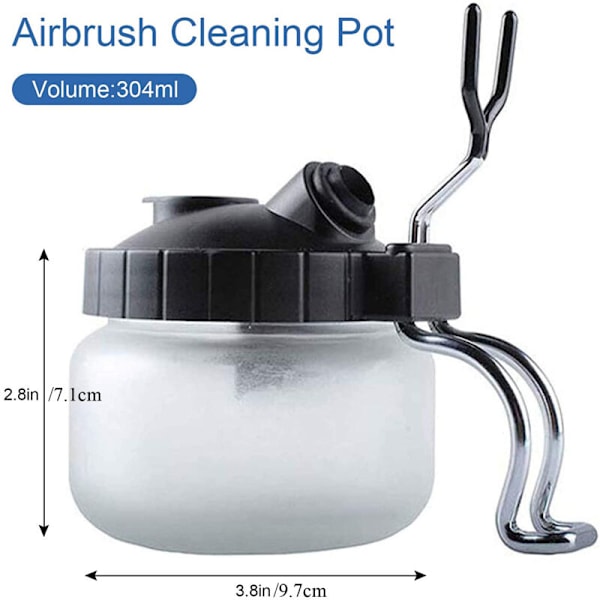 Puhdistussarja airbrushille, sisältää puhdistusharjat, kalvaimen ja puhdistusastian airbrushille
