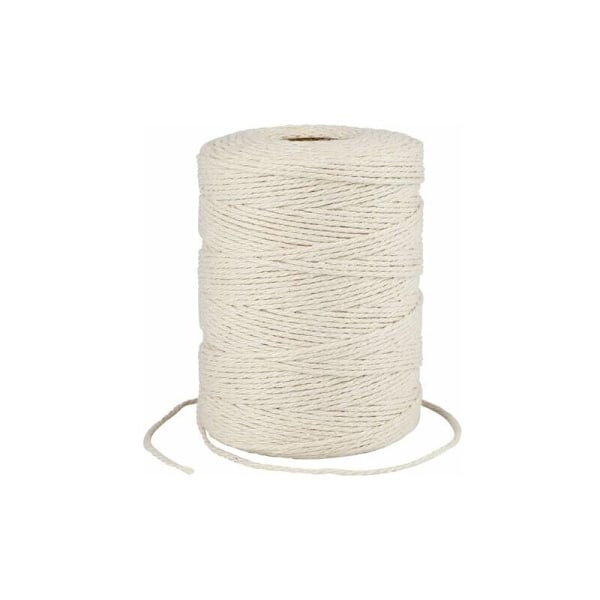 Macramé tråd 1 mm, 400 m bomuldsreb, naturlig macrame bomuldstråd, DIY flettet reb snor til drømmefangere hængende plante håndværk dekoration - beige