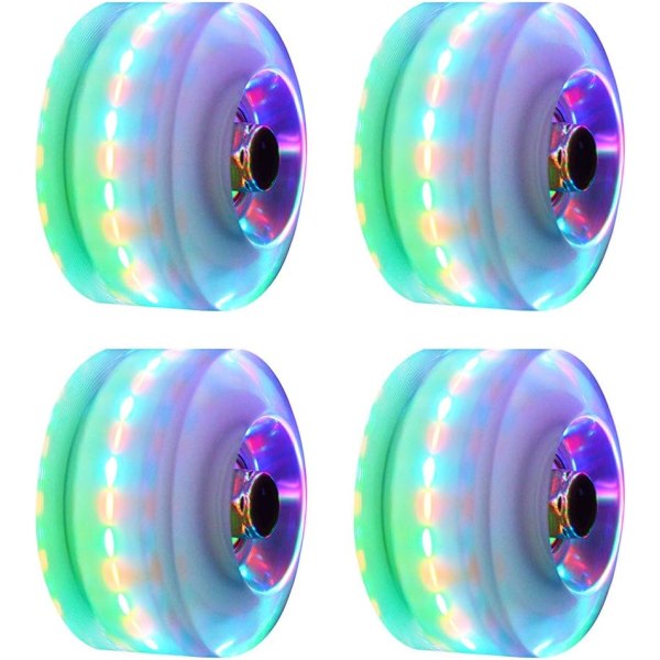 4 lysande LED-hjul för fyrhjulsåkning, 5 färger tillgängliga,r