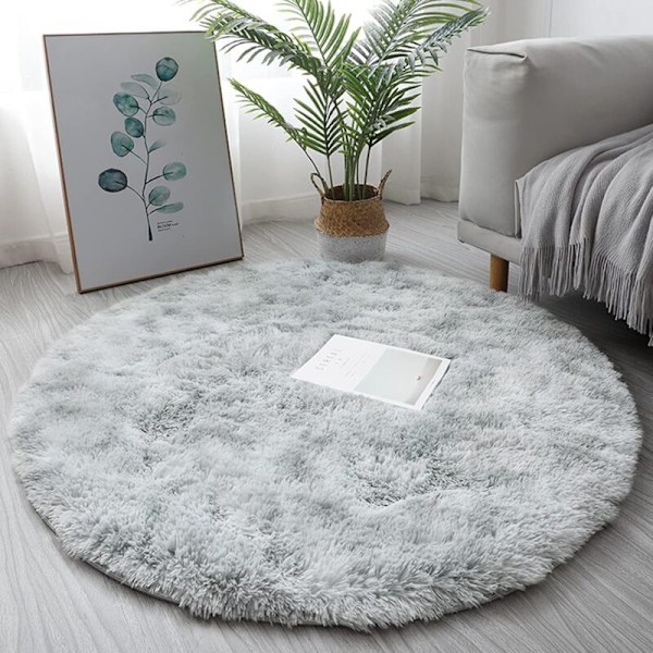 1,2 x 1,2 m pehmeä pyöreä matto makuuhuoneeseen, moderni pörröinen pyöreä matto lapsille, tytöille, vauvan huoneeseen, pehmoinen pyöreä matto lastenhuoneeseen, söpö matto ja