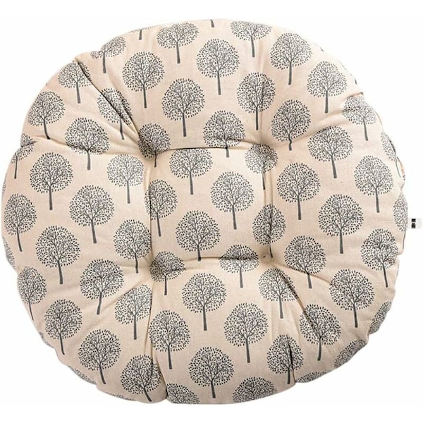 Stolehynde, rund, sædehynde, blomstermotiv, dyreprint, sædehynde til udendørs brug, have, balkon, 40 cm, bomuld og linned