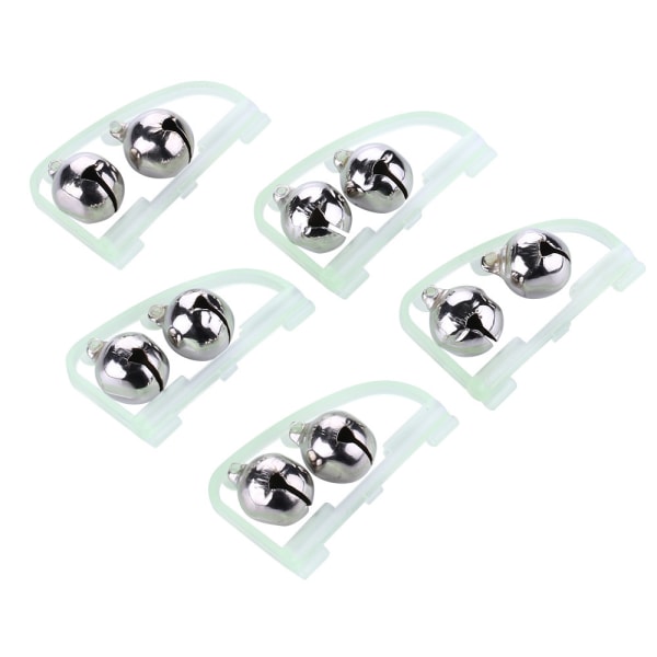 10 stk Alarmlys Dobbelklokke Fiske Stang Ring Klips