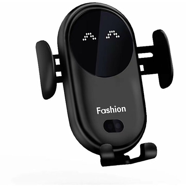 Bilinduksjonslader med Smart Ladesensor 10W Automatisk Klemming for iPhone Samsung etc Smartphones (Svart)，BISBISOUS
