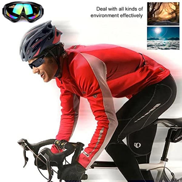 Utomhus skidsportsglasögon, motorcykelglasögon skidglasögon anti-UV dammsäkra säkerhetsglasögon för män kvinnor och barn 2-pack