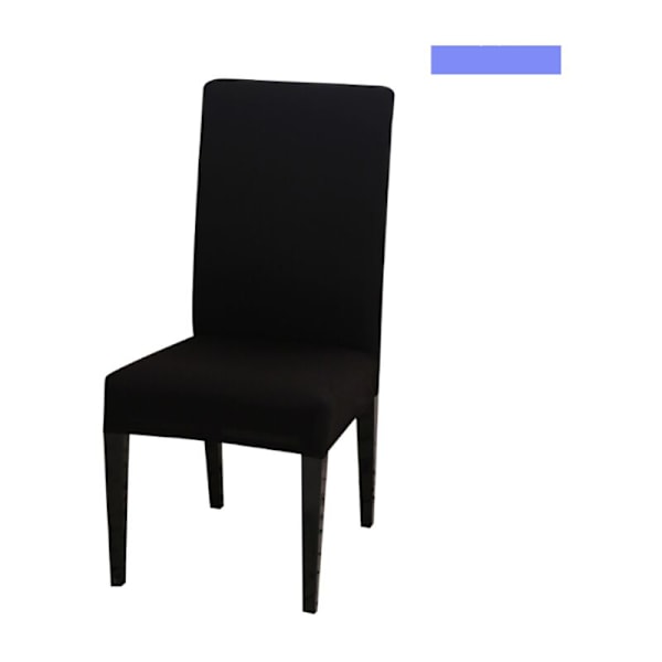 (Svart) Sett med 2 stretch stoltrekk, universelle spisestoltrekk, avtakbare og vaskbare stoltrekk, egnet for bryllup, restaurant, hotell i