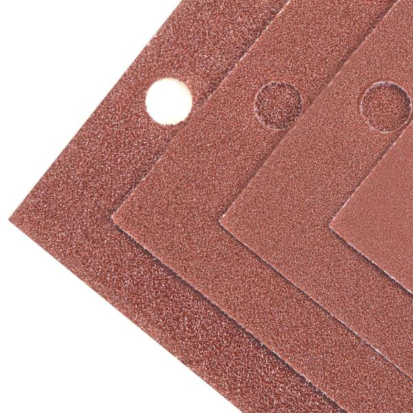 40 hiekkapaperiarkin sarja 93 x 190 mm / 10 x karkeus 60/80/120/240 / itseliimautuva / värähtelevään hiomakoneeseen / hiekkapaperi