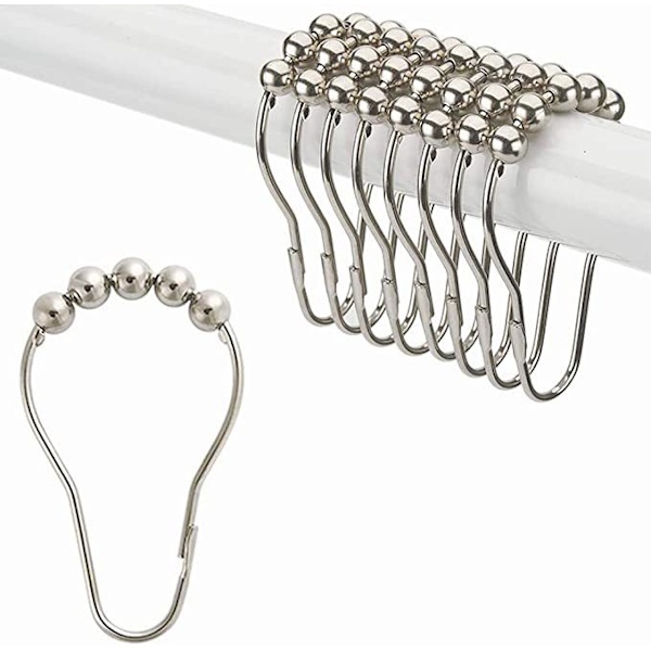 12 st duschringar duschdraperiringar rostfritt stål duschdraperiringar krom duschdraperiringar duschdraperiringar