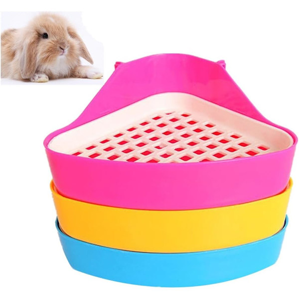 3 delar Husdjurs Toalåda, Liten Djur Triangel Toalett Potta Tränare Husdjur Kissa Hörn Toalåda Träning för Hamster Chinchilla Marsvin Kanin Fer