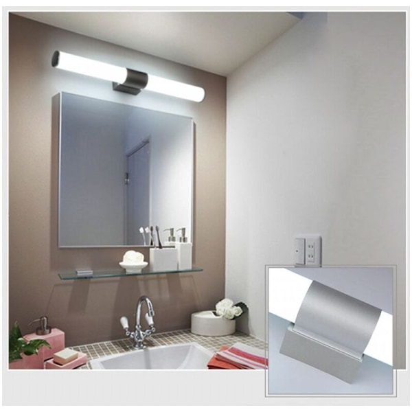 Badeværelsesspejl Lys - 16W LED Væglampe 40CM, Hvidt Lys, Badeværelse Makeup Lampe Vandtæt Vægbelysning
