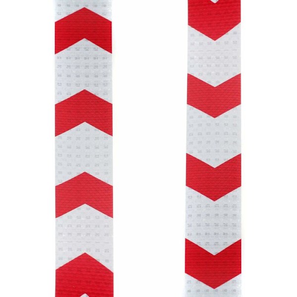 25mx5cm Reflexband med pilmönster, reflextejp för orienteringspil, varningssignal, hög synlighet, hög intensitet, röd och vit pil