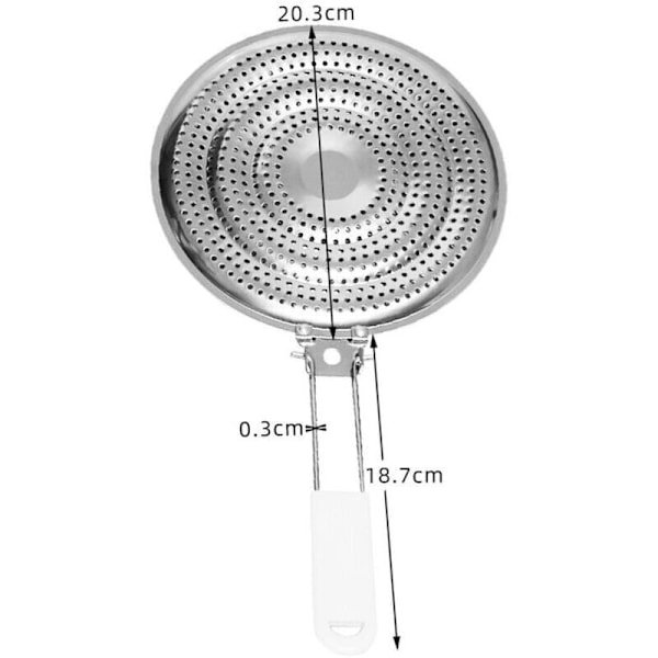 Varmeplate i rustfritt stål 21 cm kun for gassbakeplate --— ..