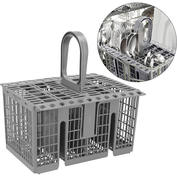 Korg med universalbestick stor modell för Hotpoint diskmaskin 99673-8729, C00257140, C00386607, grå