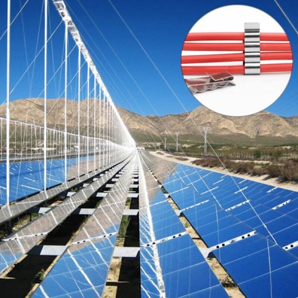 (50 stykker) Klemmer for tilhengerledning i rustfritt stål, fotovoltaiske kabelklemmer, tilhengerramme ledningstang, solcellemodul festestifter