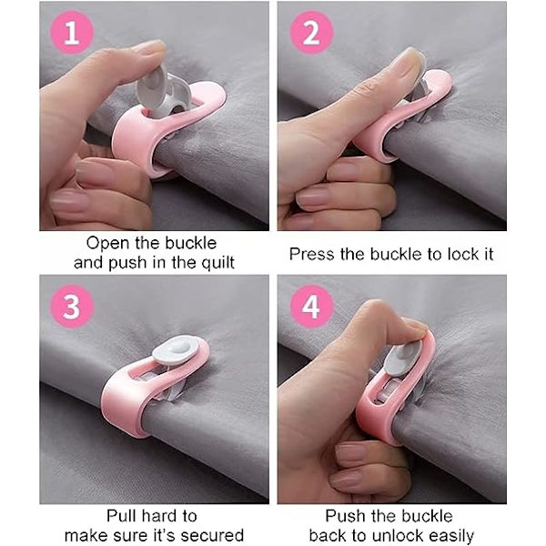 Täcke Clip Trailer 30-pack Täcke Clip, Täcke Clip Sängklädeshållare, Quilt Clip Halkskydd Clip för att förhindra bindning och rörelse av c
