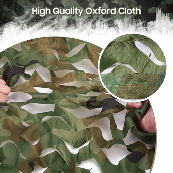 Bundeswehr camouflage net, 3 x 5 m camouflage net filet af træhæren til skjulested til skjul